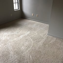 This room was used to be a theater and had stains from spills and high traffic. This room was used to be a theater and had stains from spills and high traffic.
