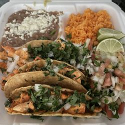 Mi Pueblo Mexican Restaurant - 3 chicken taco dinner