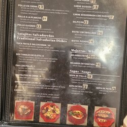 Gonzalez Pupuseria y Restaurante - Menu