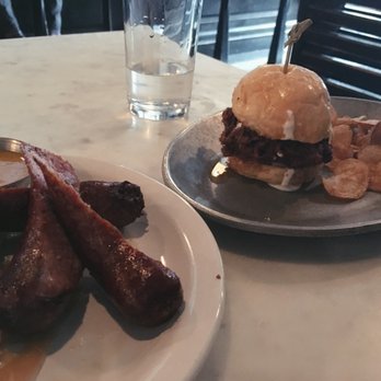Public House - Nashville hot chicken and the duck kielbasa (month of April special) - Cocktail Bars Near Me - Ferndale, Michigan