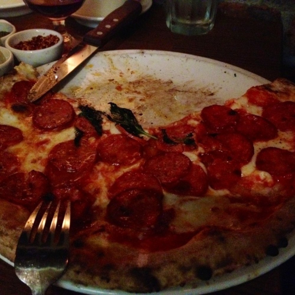 Paulie's Pizza - Double pepperoni pie... we had to dig in before being able to stop for a picture - Pizza Near Me - Dublin, D Paulie's Pizza - Double pepperoni pie... we had to dig in before being able to stop for a picture - Pizza Near Me - Dublin, D