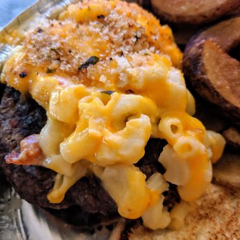 Donovan's Pub - The Wisconsin (Mac and Cheese Burger) - Burgers Near Me - Woodside, New York Donovan's Pub - The Wisconsin (Mac and Cheese Burger) - Burgers Near Me - Woodside, New York