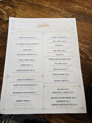 Menu photo 1 Lucille's Houston, TX
