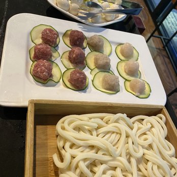 Happy Lamb Hot Pot - quail eggs, House Meatballs Platter, Udon Noodle - Hot Pot Near Me - Boston, Massachusetts