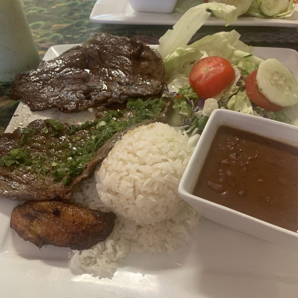 Oregano Latin Bar and Grill - Carne Asada (3 big slices) with rice and red beans. - Latin American Near Me - Buford, Georgia Oregano Latin Bar and Grill - Carne Asada (3 big slices) with rice and red beans. - Latin American Near Me - Buford, Georgia