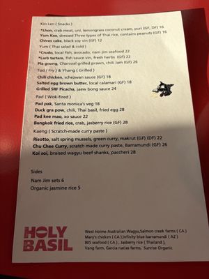 Menu photo 1 Holy Basil Santa Monica, CA Menu photo 1 Holy Basil Santa Monica, CA