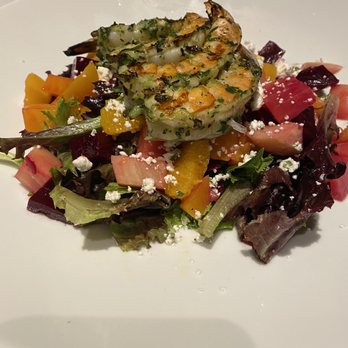 Sixty Vines - Beet and Goat cheese salad with shrimp added - Wine Bars Near Me - Winter Park, Florida