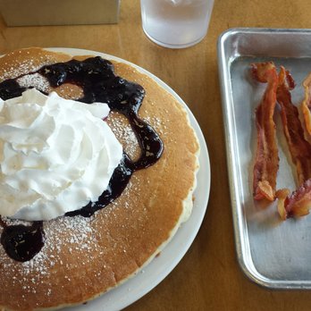 Griddlecakes - The Blue Jay with a side of bacon - American Near Me - Las Vegas, Nevada