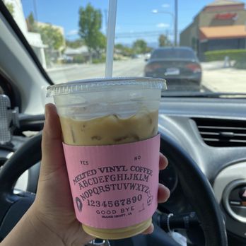 Melted Vinyl Coffee - love the sleeve!! they even offer the design on tshirts!! - Coffee & Tea Near Me - Brea, California Melted Vinyl Coffee - love the sleeve!! they even offer the design on tshirts!! - Coffee & Tea Near Me - Brea, California