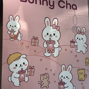 Bunny Cha - Cute art on the wall! - Bubble Tea Near Me - Cypress, California