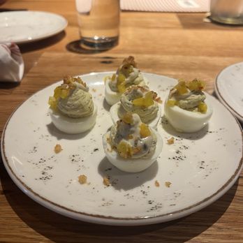Whiskey Cake Kitchen & Bar - Deviled eggs - New American Near Me - Round Rock, Texas Whiskey Cake Kitchen & Bar - Deviled eggs - New American Near Me - Round Rock, Texas