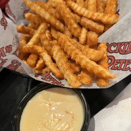 Fries with clotted cheese Fries with clotted cheese