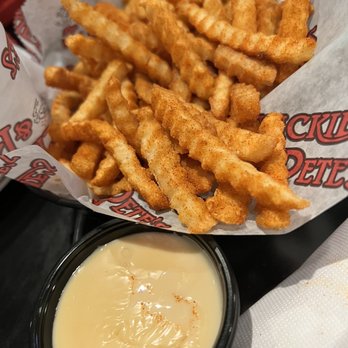 Chickie's & Pete's - Fries with clotted cheese - Seafood Near Me - Glassboro, New Jersey Chickie's & Pete's - Fries with clotted cheese - Seafood Near Me - Glassboro, New Jersey