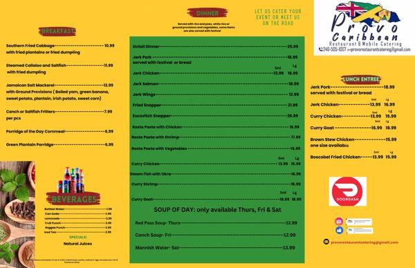 Menu photo 1 Provo Caribbean Kitchen Express Pikesville, MD Menu photo 1 Provo Caribbean Kitchen Express Pikesville, MD