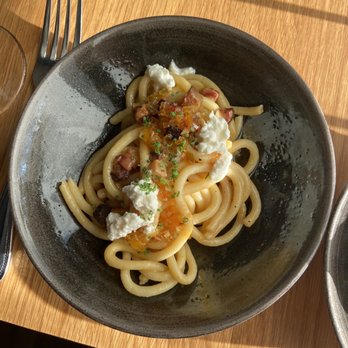 Olivia - Calabrian chili, burrata, and peach pasta - Italian Near Me - Denver, Colorado Olivia - Calabrian chili, burrata, and peach pasta - Italian Near Me - Denver, Colorado