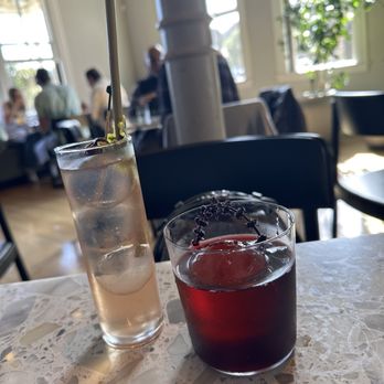 Dalida - PS I Love you on the left and mocktail Layla on the right - Mediterranean Near Me - San Francisco, California