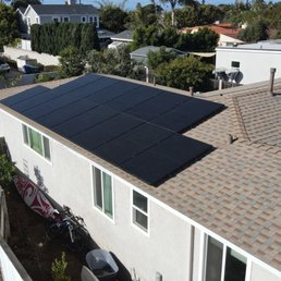 Completed solar panels on roof Completed solar panels on roof
