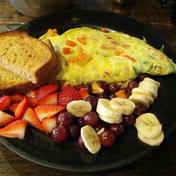 The Buff Restaurant - Veggie omelette with a side of fresh fruit.  Under $10. - Breakfast & Brunch Near Me - Boulder, Colorado