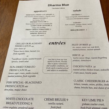 Dharma Blue - Menu - Sushi Bars Near Me - Pensacola, Florida