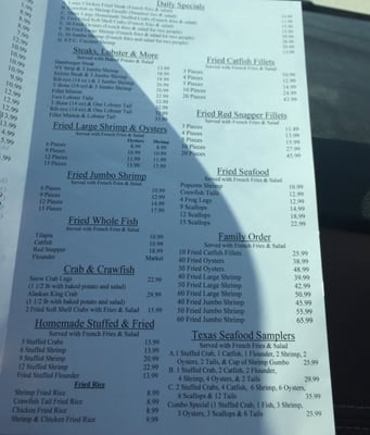 Menu photo 1 Texas Seafood & Steakhouse Somerville, TX