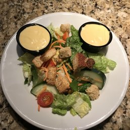 Salad came with an extra dressing!