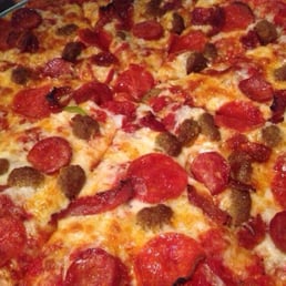 pepperoni and sausage pizza pepperoni and sausage pizza