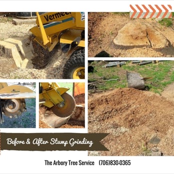 The Arbory Tree Service - Stump grinding and removal is a straightforward process. A high-powered stump grinder,, is brought in to literally grind down... - Tree Services Near Me The Arbory Tree Service - Stump grinding and removal is a straightforward process. A high-powered stump grinder,, is brought in to literally grind down... - Tree Services Near Me