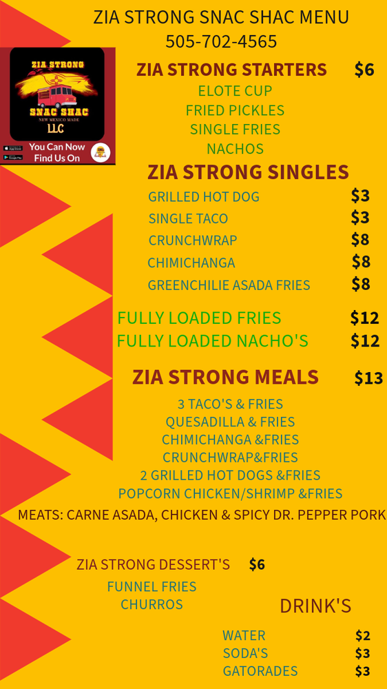 Zia Strong Snac Shac Logo