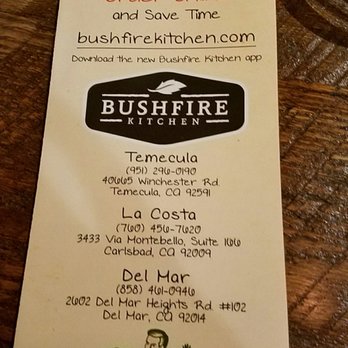 Bushfire Kitchen - Temecula - Gluten-Free Near Me - Temecula, California