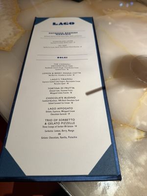 Menu photo 3 Lago Las Vegas, NV