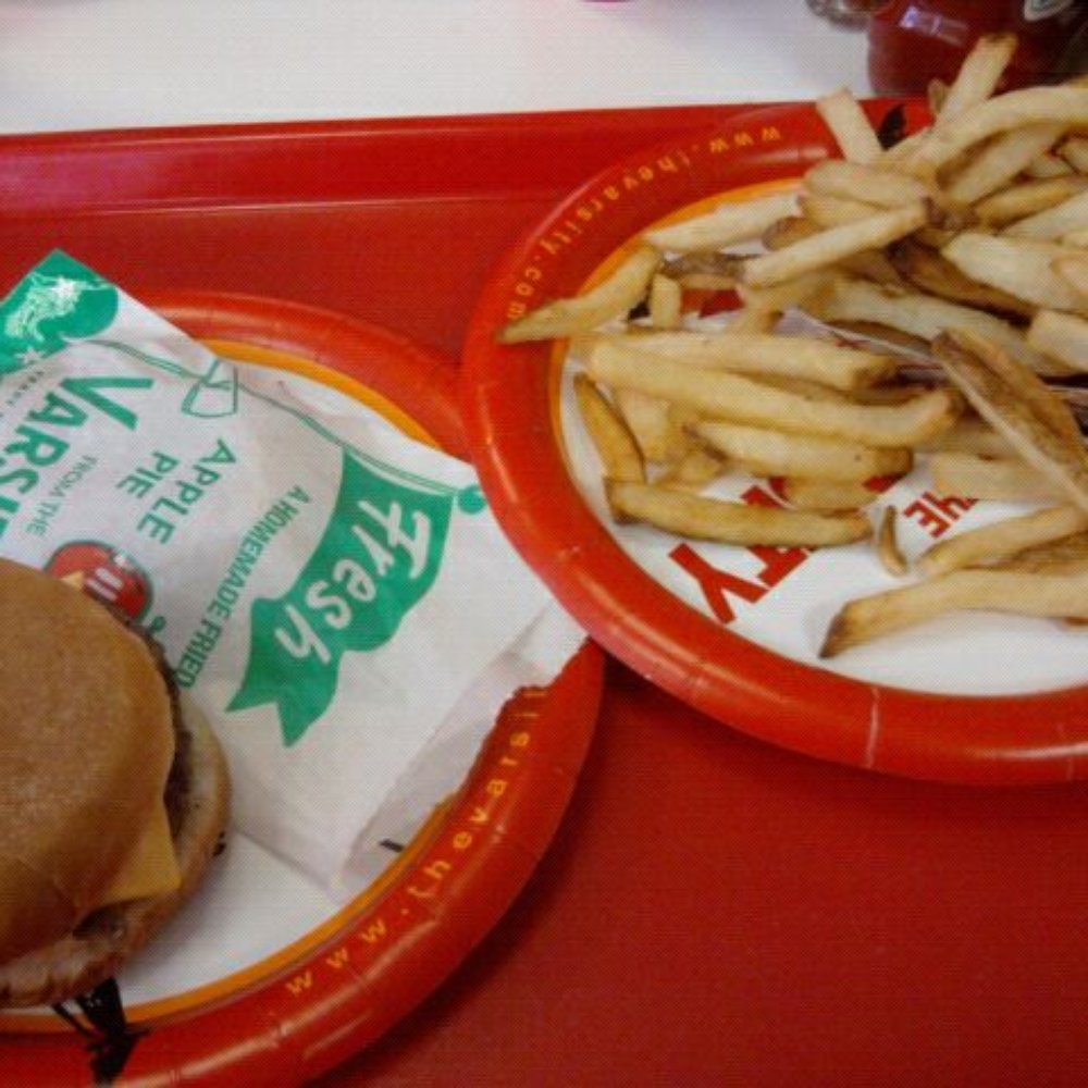 The Varsity - Double bacon burger, fries and fried apple pie. - Fast Food Near Me - Norcross, Georgia
