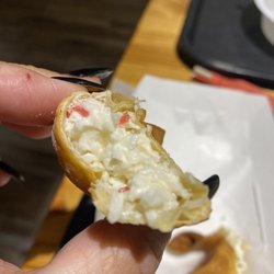 Yaki Express - Wilmington - Inside of the crab puff. Tons of good stuff