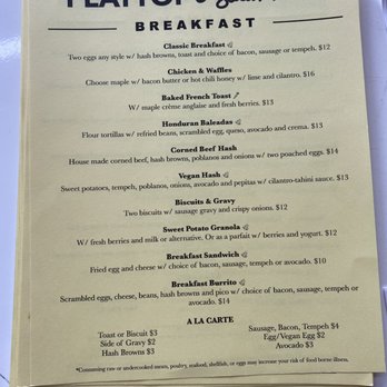 Flattop & Salamander - Food menu, breakfast - Breakfast & Brunch Near Me - Portland, Oregon