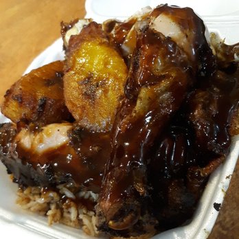 Peppa's Jerk Chicken - Jerk chicken special with rice & peas and sweet plaintans - Caribbean Near Me - Brooklyn, New York