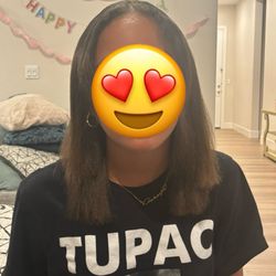 Shalom Beauty Supply & Salon - Uneven and heat damaged outcome from the "silk press" Grace did.