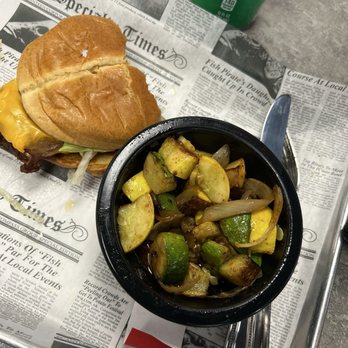 TAB Bistro - Crispy fish sandwich with grilled vegetables - Salad Near Me - Savannah, Georgia