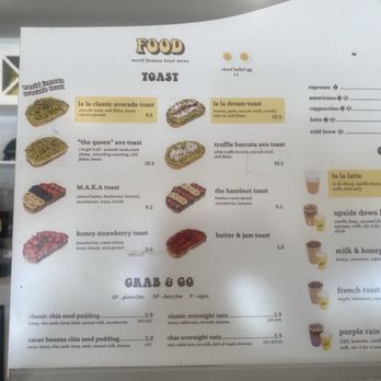 La La Land - Part of the menu . . . Guess I got distracted - Coffee & Tea Near Me - Dallas, Texas