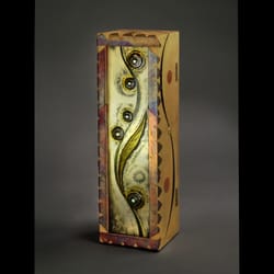 "Icicle Vine" fired glass lightbox