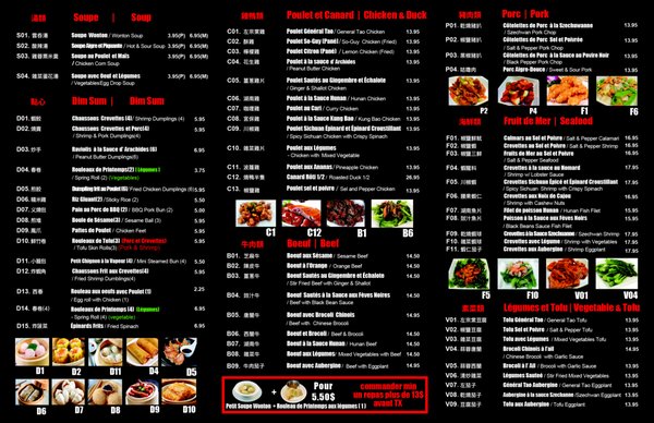 Menu photo 2 Chef Tang Verdun, QC