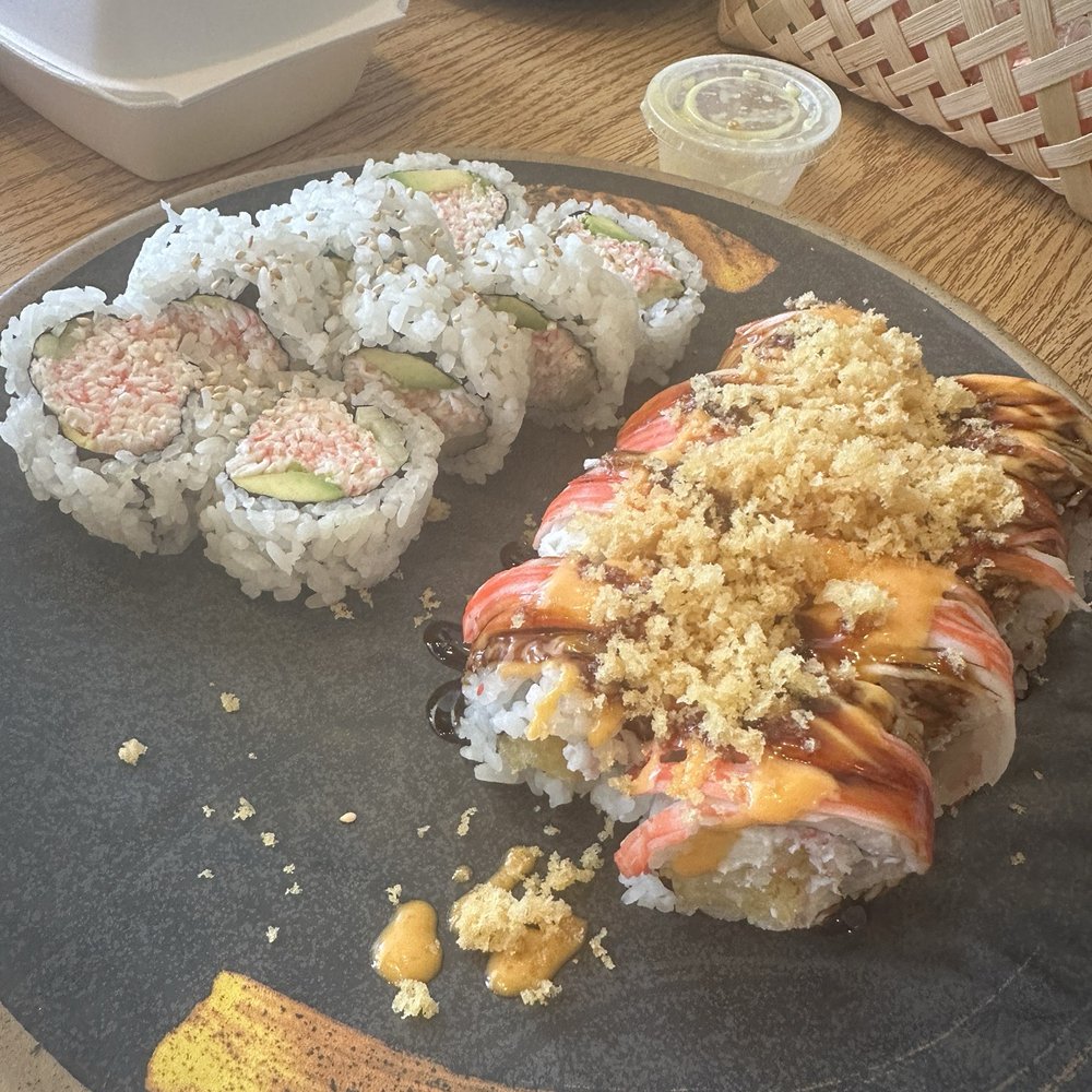 Oda Sushi - Midway Roll and California Roll - tasty! - Poke Near Me - Plano, Texas Oda Sushi - Midway Roll and California Roll - tasty! - Poke Near Me - Plano, Texas