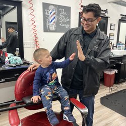 The Stache Lounge - Eduardo was fantastic with my grandson's haircut, the place is nice, clean, and very friendly