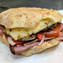 Souper Custom - BYO Panini-Grilled Beef on House-Baked Ciabatta - Half