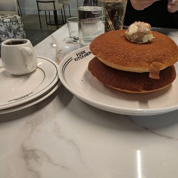Fork & Kitchen - Our Pancakes with bourbon syrup - Breakfast & Brunch Near Me - Rockville, Maryland