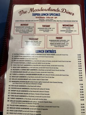 Menu photo 1 Meadowlands Diner Carlstadt, NJ Menu photo 1 Meadowlands Diner Carlstadt, NJ