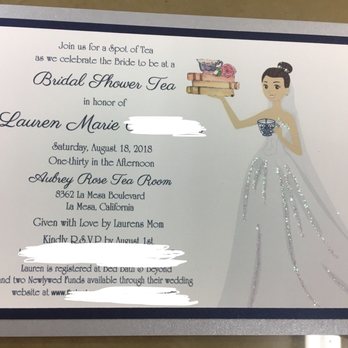 Delights & Invites - Bridal shower invitation for my afternoon tea - Cards & Stationery Near Me - Riverside, California
