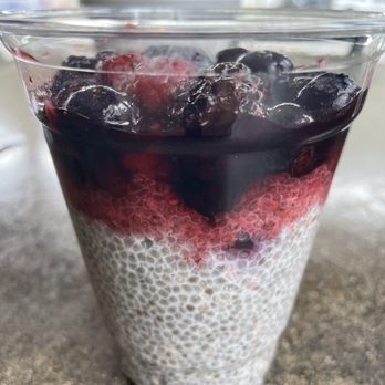 Beacon Coffee Roasters - a cup of chia pudding with berries - Coffee & Tea Near Me - Bozeman, Montana