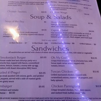 Rosa's Tavern - Dinner menu - Salad Near Me - East Providence, Rhode Island Rosa's Tavern - Dinner menu - Salad Near Me - East Providence, Rhode Island