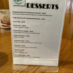 New York Deli - Dessert Menu