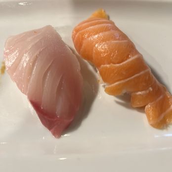 Sensei Sushi Bar & Grill - Salmon and himachi nigiri - Sushi Bars Near Me - Kapaʻa, Hawaii
