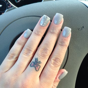 Posh Nail and Spa - Grey & glitter shellac over acrylics, another great job thanks to Posh! - Nail Salons Near Me - Strongsville, Ohio Posh Nail and Spa - Grey & glitter shellac over acrylics, another great job thanks to Posh! - Nail Salons Near Me - Strongsville, Ohio